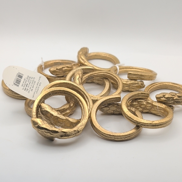Threshold Gold Snake Napkin Ring Set 12 Total - Picture 3 of 5